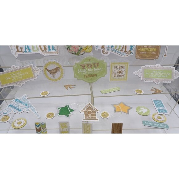 62-Piece Assorted Scrapbooking, Junk Journaling & Craft Embellishments Set - Picture 3 of 4